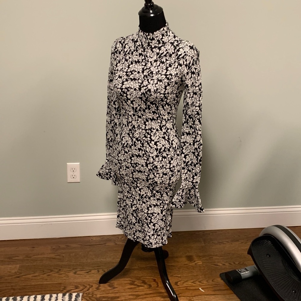 Michael Kors mock neck stretch knit holiday dress